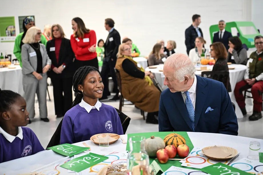 The King at a Coronation Food Project event