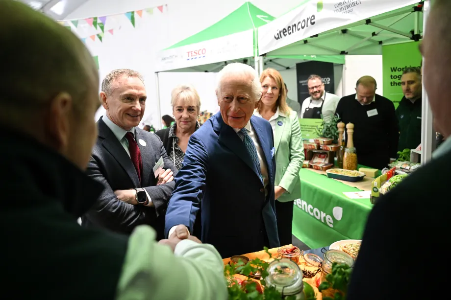 The King attends a Coronation Food Project engagement