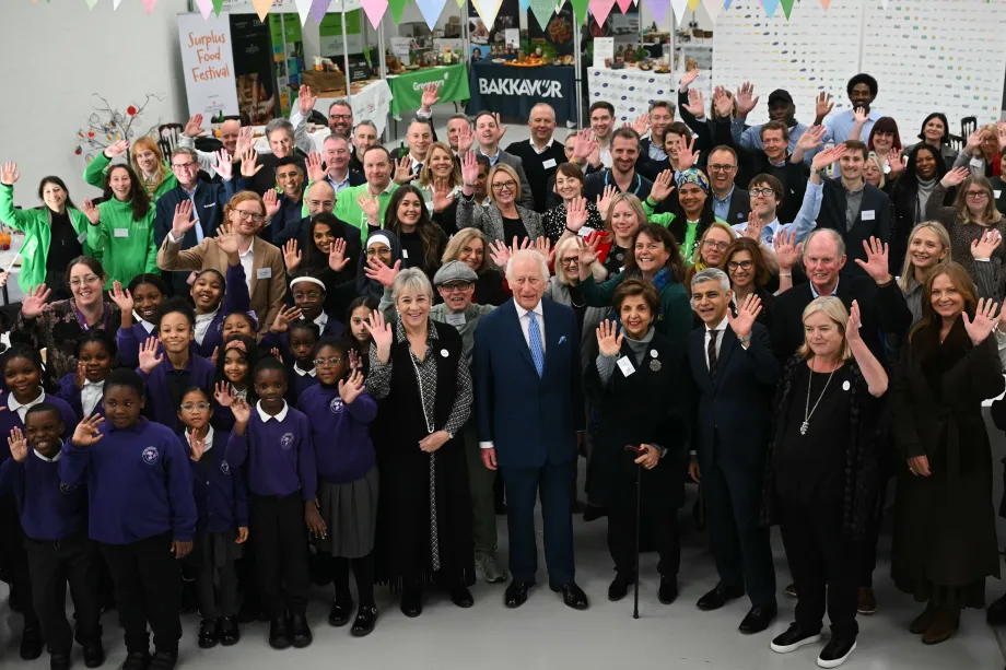 The King attends a Coronation Food Project engagement