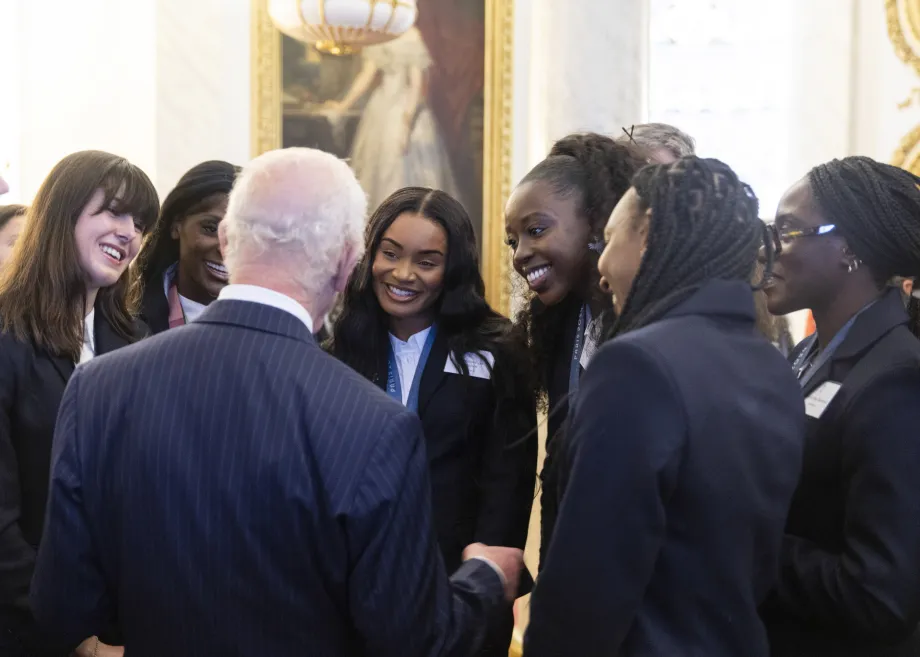 The King at a reception for Olympians and Paralympians