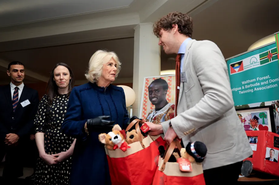 The Queen donates cuddly toys in Walthamstow
