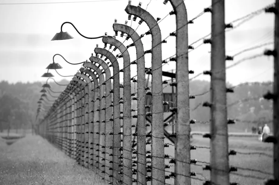 Picture of Auschwitz barbed wire fence