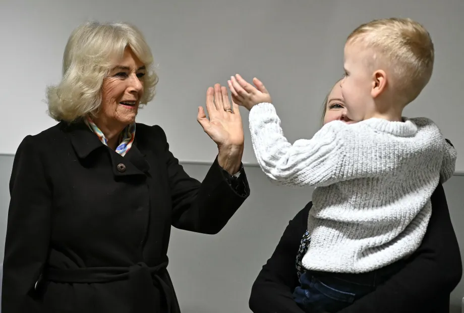 The Queen meeting Jackson James