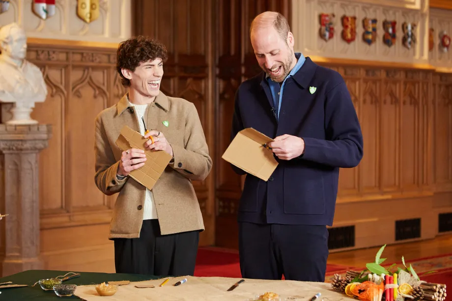 The Prince of Wales with Blue Peter presenter
