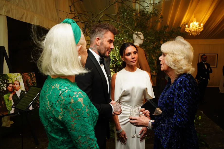 The Queen with the Beckhams