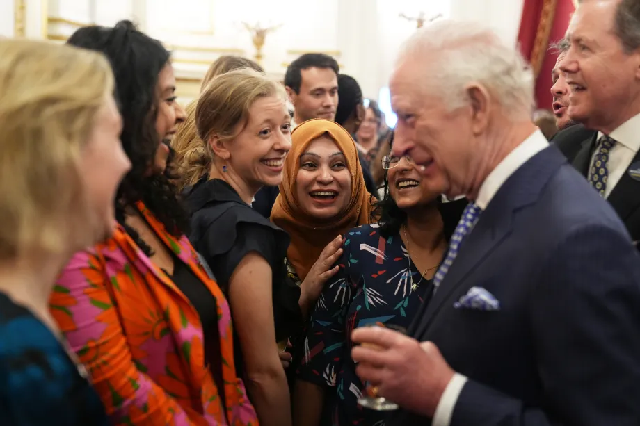 The King at a Humanitarian Reception at Buckingham Palace