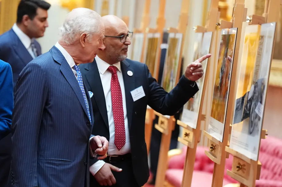 The King at a Humanitarian Reception at Buckingham Palace