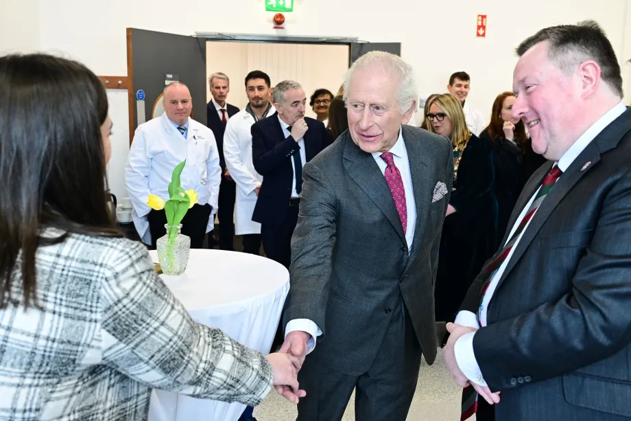 The King at a reception at Ulster University
