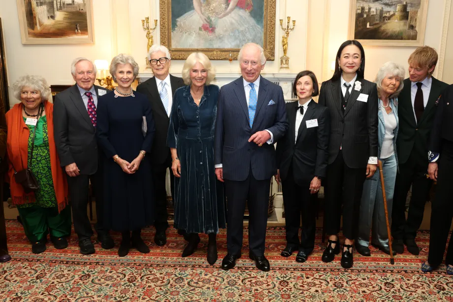The King and Queen at Clarence House