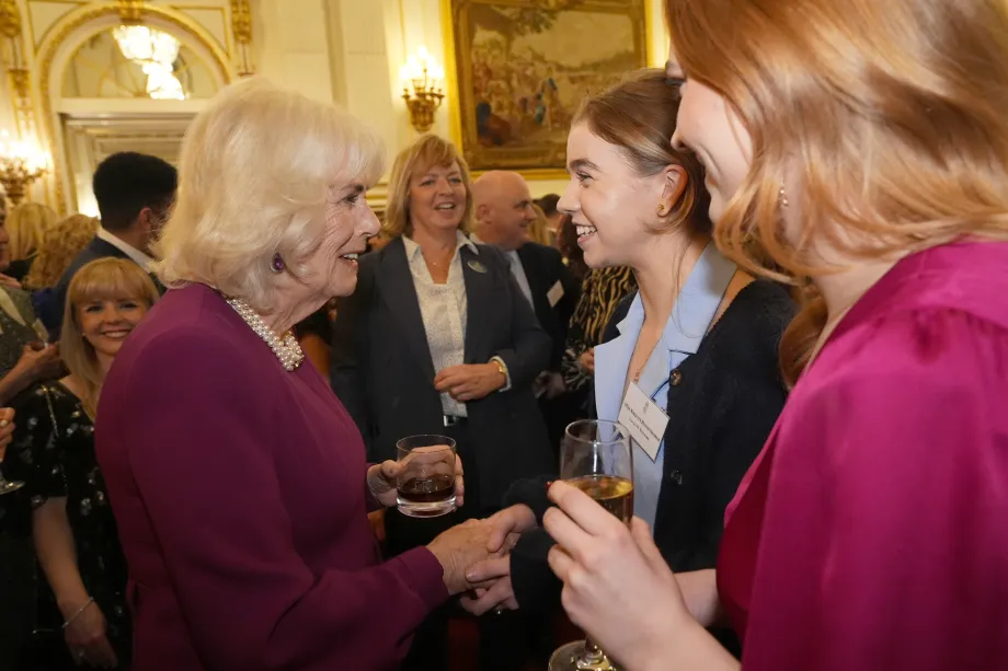 The Queen at a reception to celebrate regional media outlets