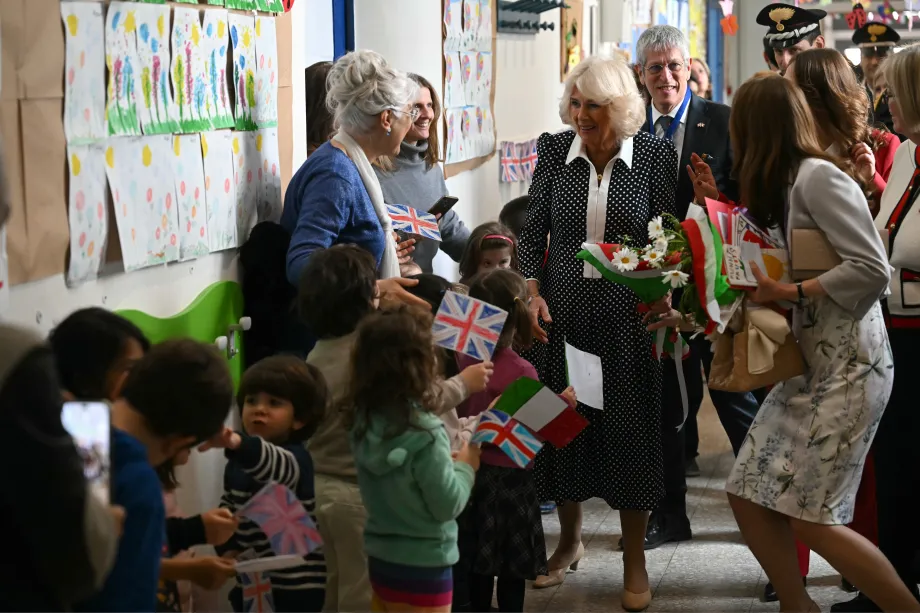 The Queen visits the school