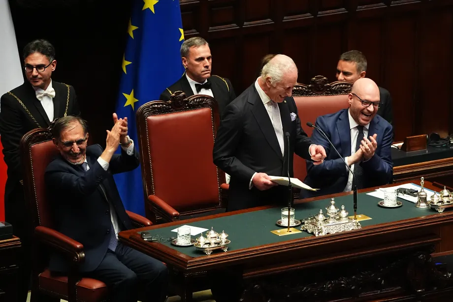 The King speaks in Italian Parliament