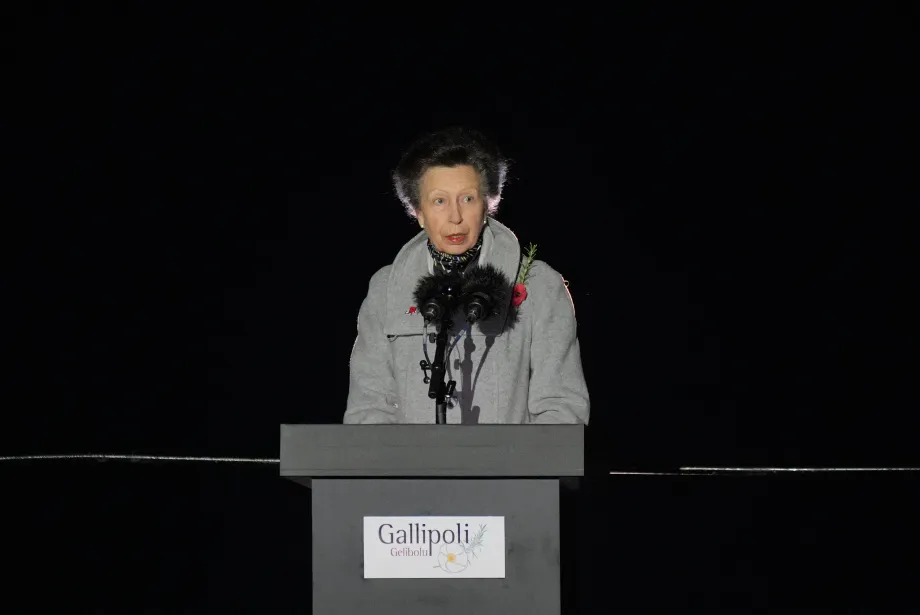The Princess Royal speaking at the 'Spirit of Place' ceremony