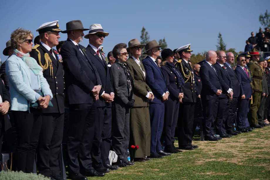 The Princess Royal attending the Australia National Service at Lone Pine Cemetery