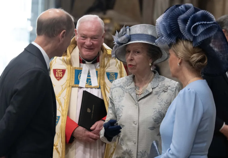 Members of the Royal Family at Westminster Abbey