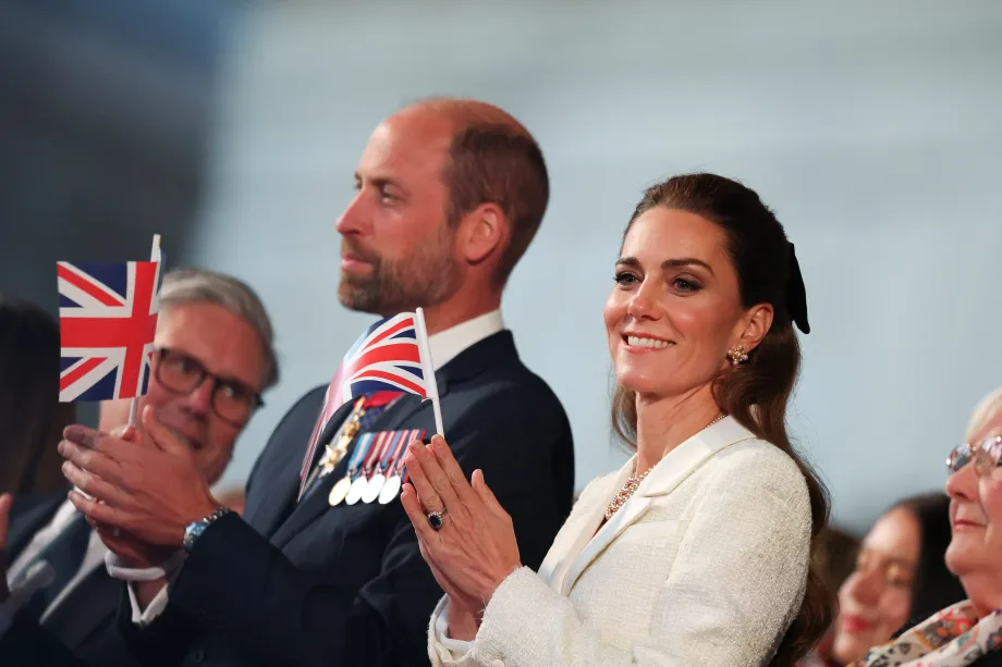 The Prince and Princess of Wales at the concert.
