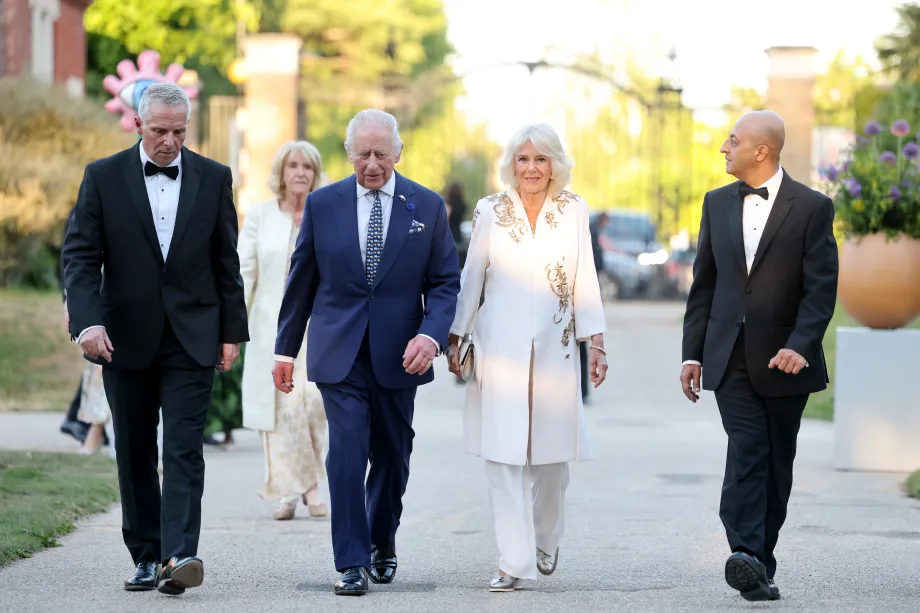 The King and Queen at the Elephant Family event