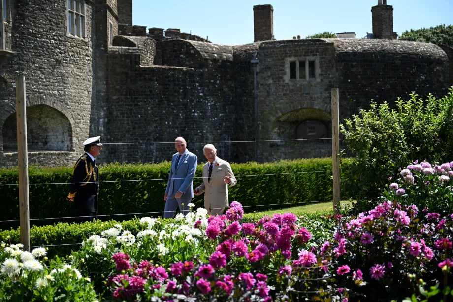 The King visits local community groups at Cinque Ports in Deal
