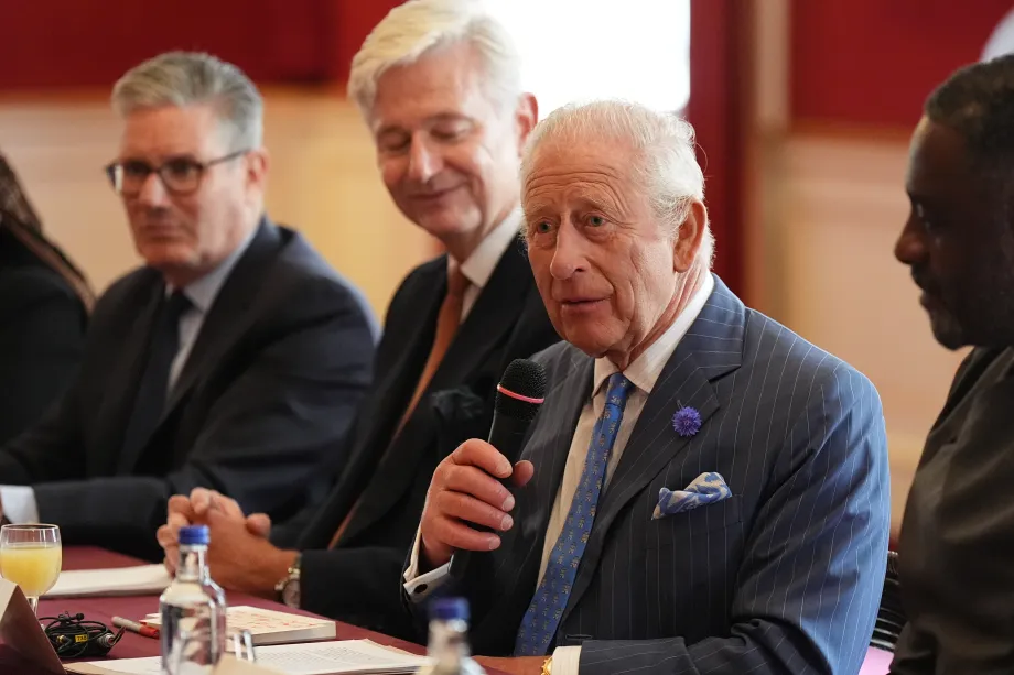 The King speaks during a Youth Opportunity Summit at St James's Palace