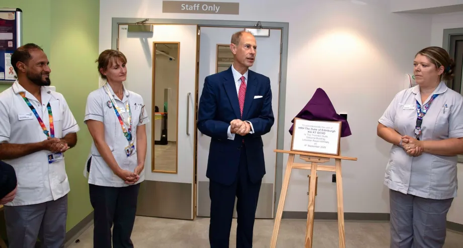 The Duke of Edinburgh visits Royal Hospital Leicester