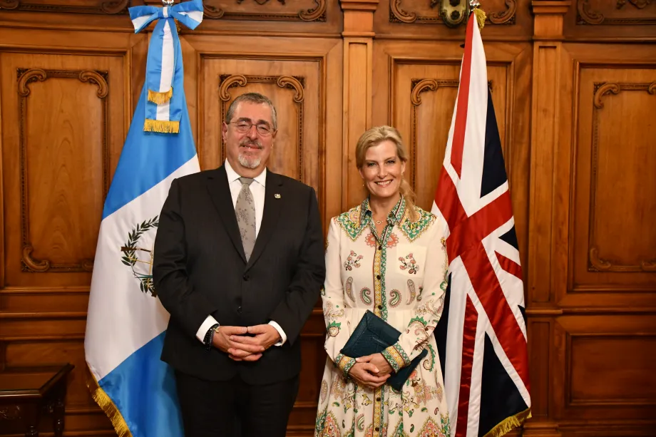 The Duchess of Edinburgh with the President of Guatemala