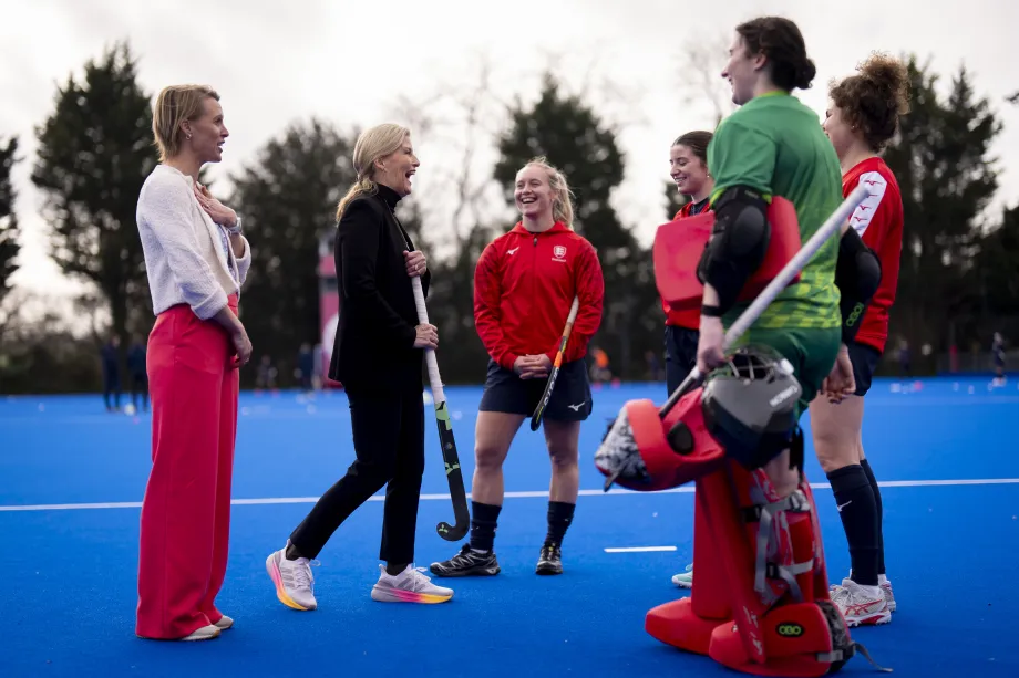 The Duchess of Edinburgh with England and GB Hockey