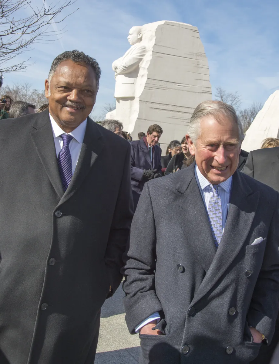 HMK and civil rights leader Dr. Jesse Jackson at the Martin Luther King Memorial, Washington DC, 2015.jpg
