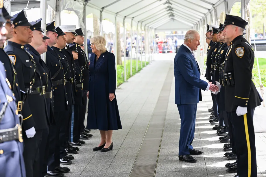 Their Majesties at the 9/11 Memorial