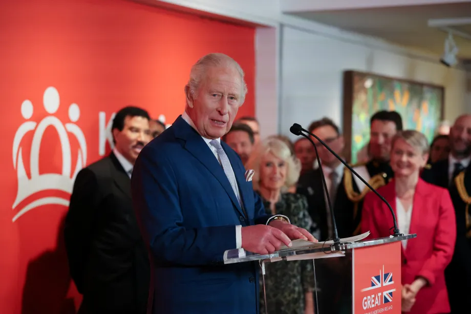 The King makes a speech at The King's Trust reception