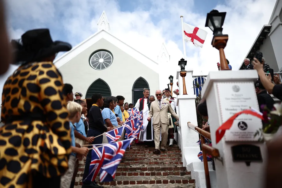 ceremonial arrival in Bermuda