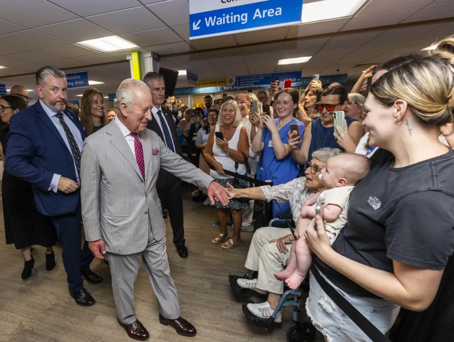 The King visits a Macmillan cancer centre in York