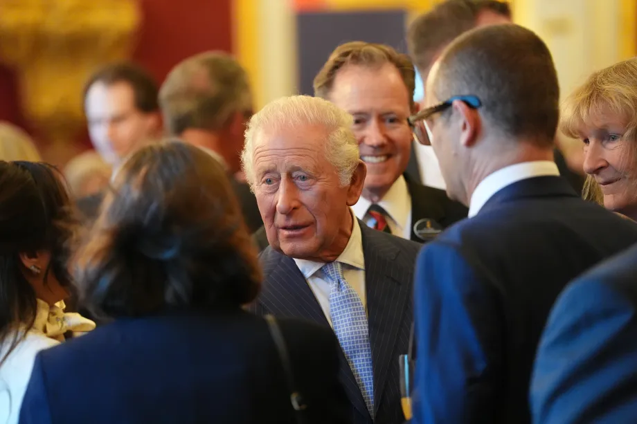 The King attends a reception for Cancer Research UK