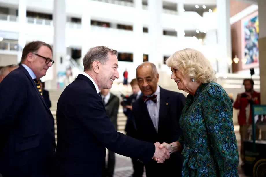 The Queen attends a Big Lunch at The British Library