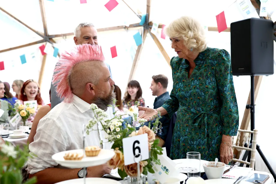 The Queen attends a Big Lunch at The British Library