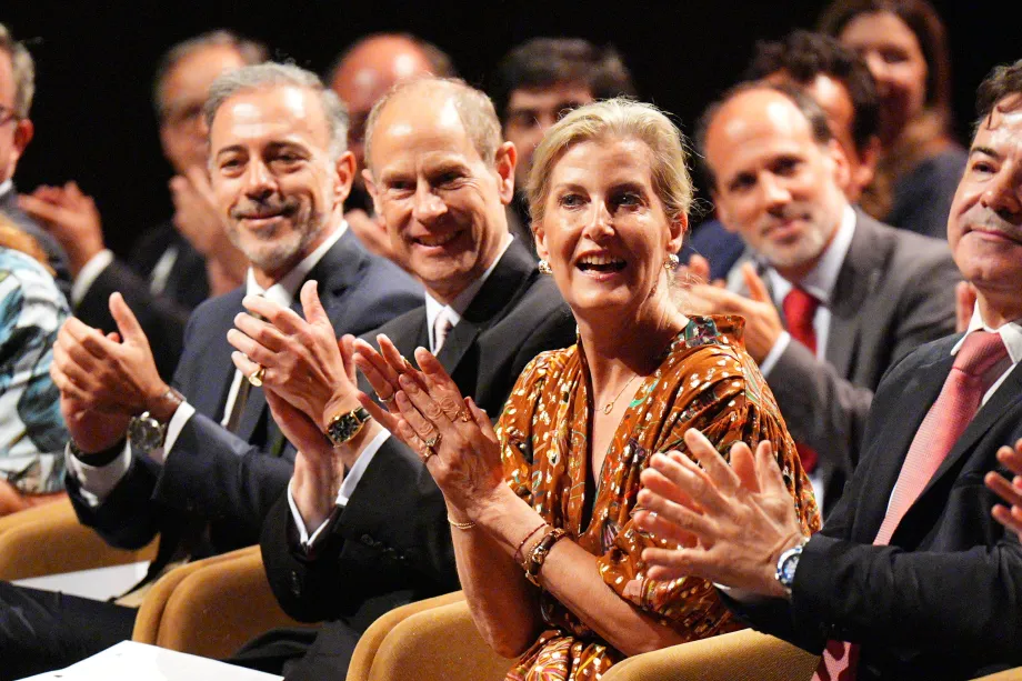 The Duke and Duchess applaud a performance at Casa da Musica
