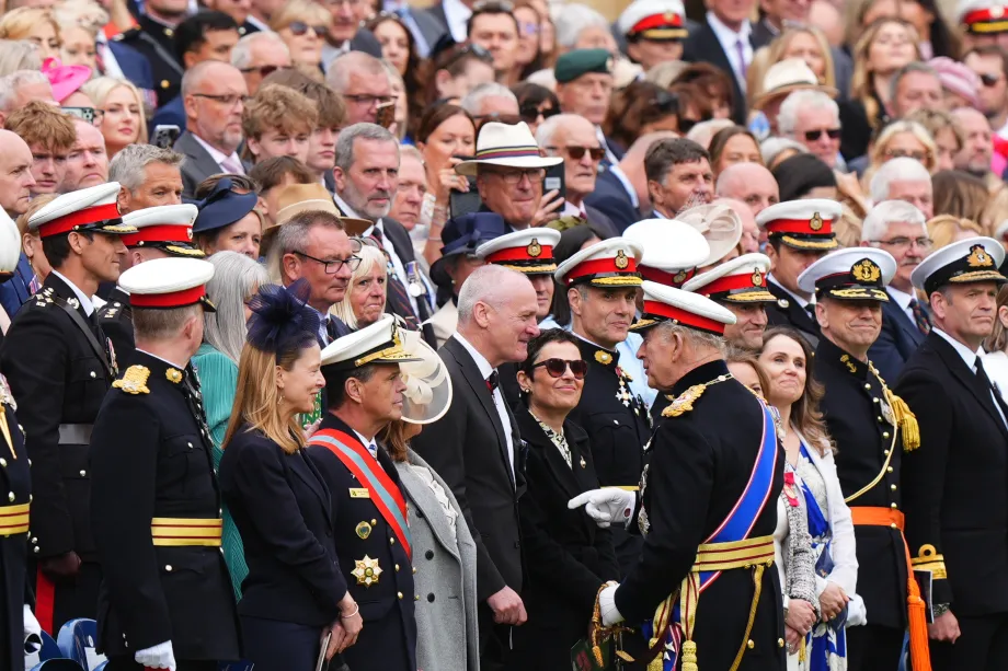 The King presents New Colours to the Royal Marines