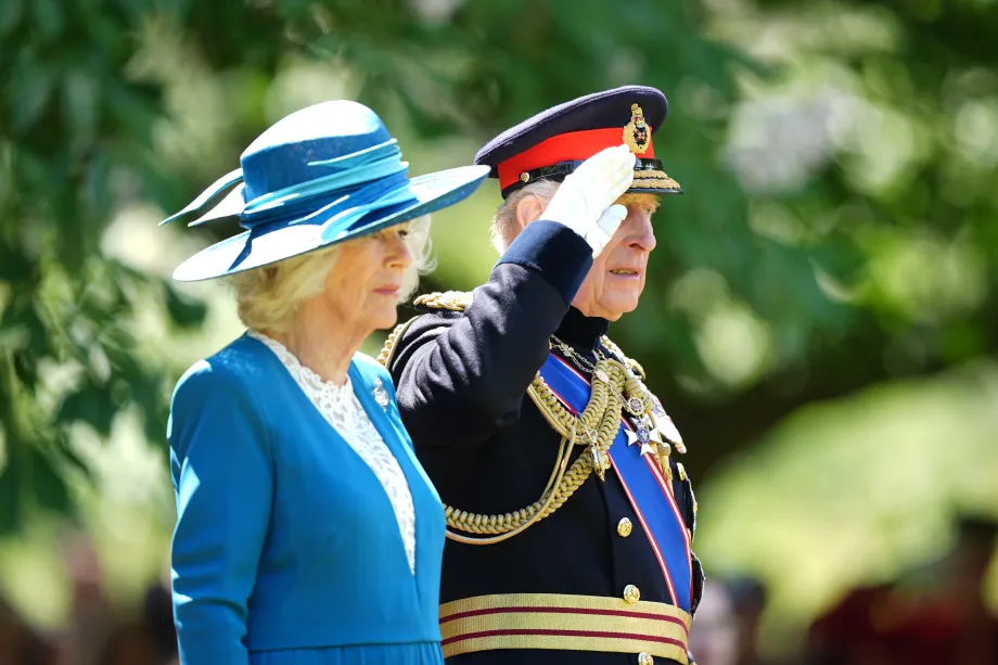 The King and Queen present New Colours to the Grenadier Guards