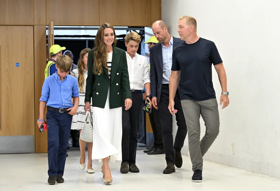 The Princess of Wales speaks to Sir Chris Hoy
