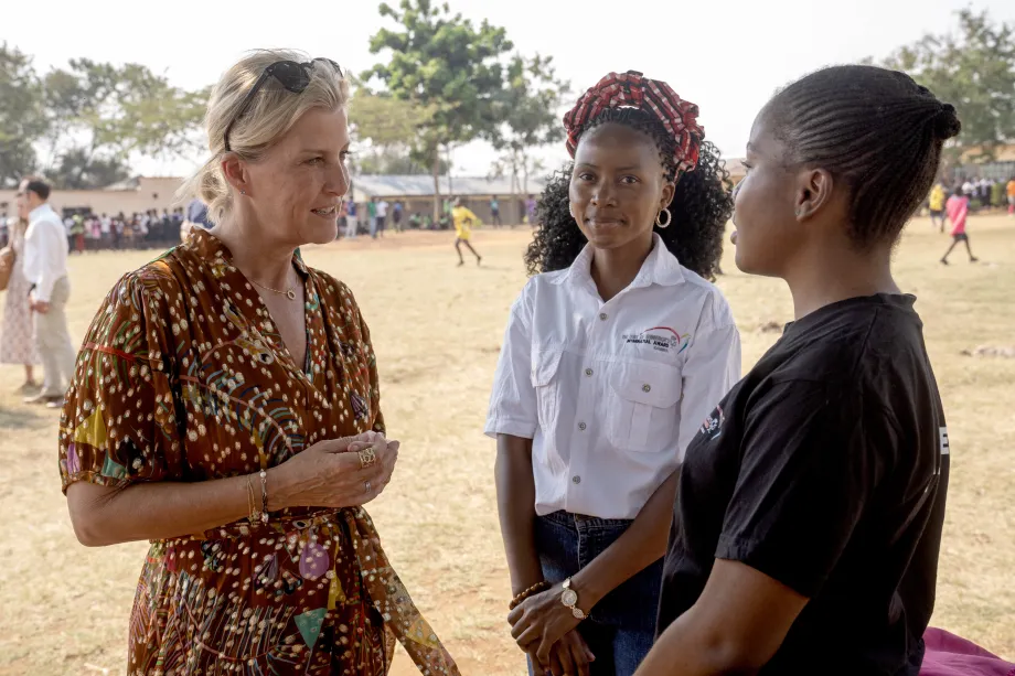 The Duchess of Edinburgh meets young people taking part in the Duke of Edinburgh International Award