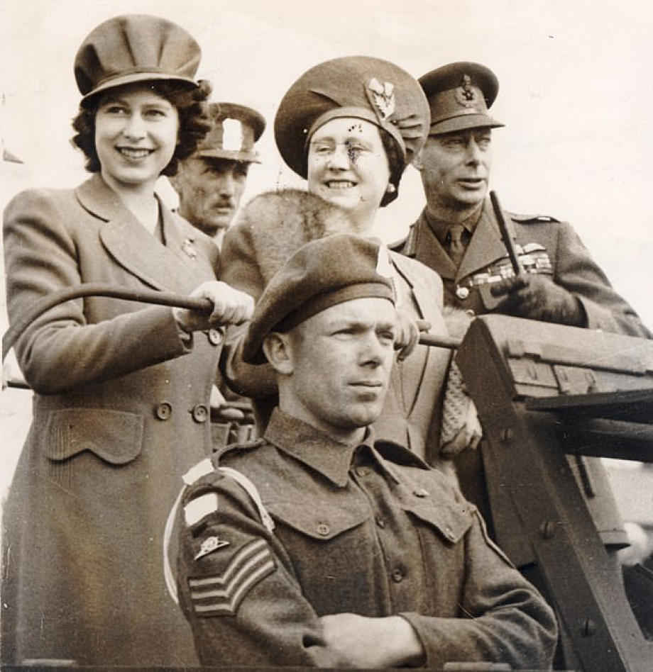 King George VI inspects troops