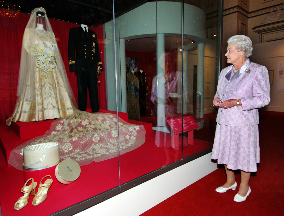 The Queen's wedding dress goes on display to mark he diamond wedding anniversary