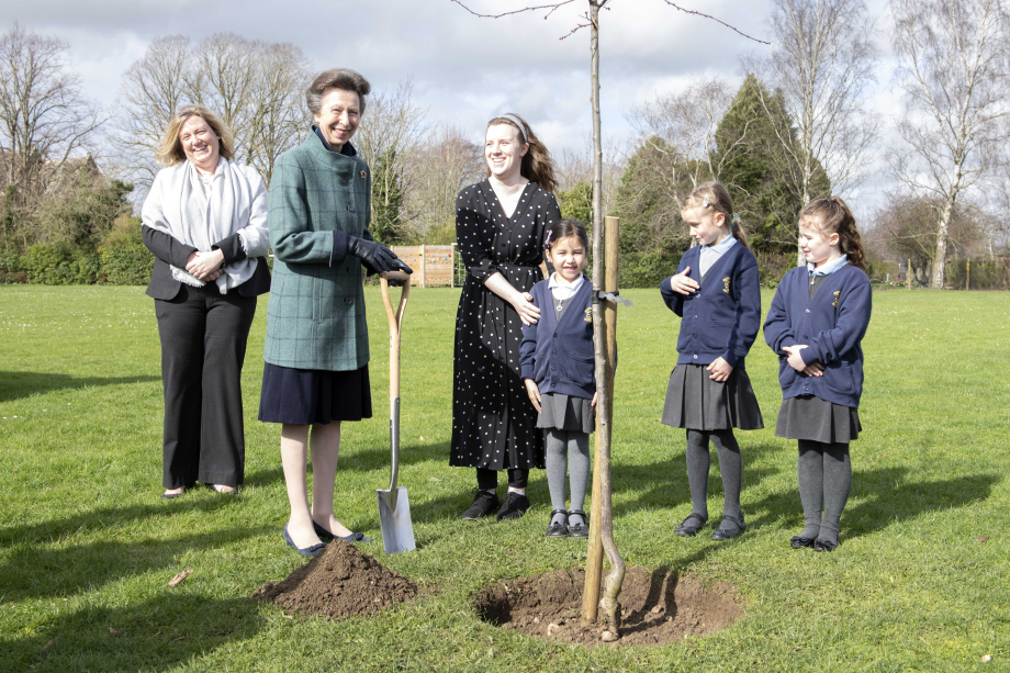 The Princess Royal plants a tree for The Queen's Green Canopy
