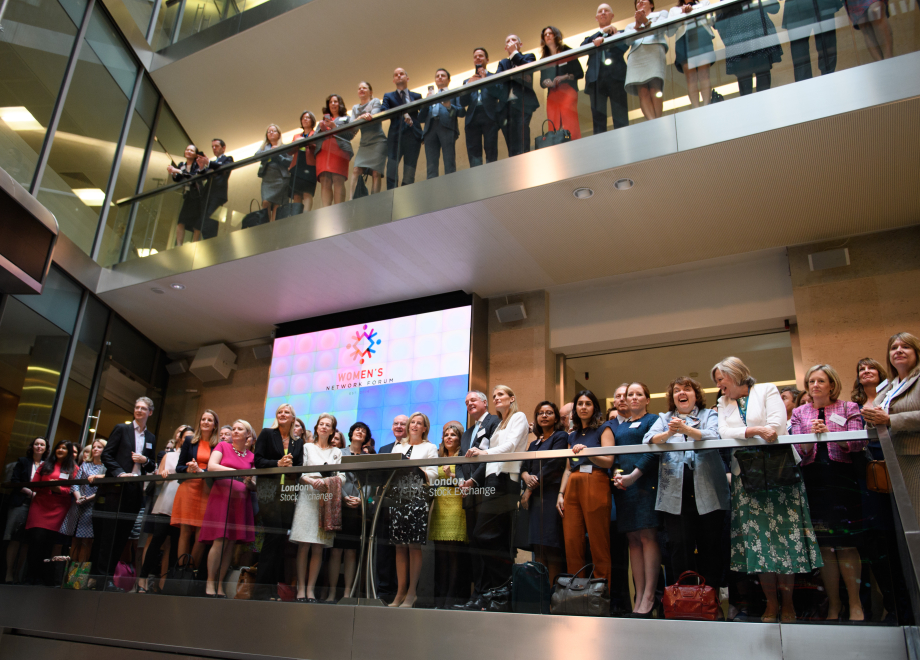 The Countess of Wessex opens the London Stock Exchange as part of the Women's Network Forum