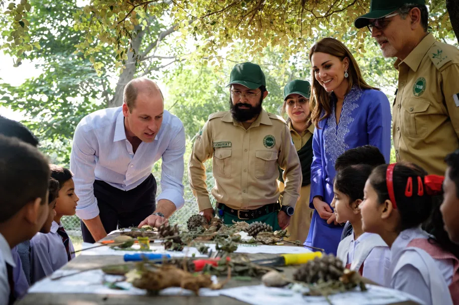 The Duke and Duchess of Cambridge in the Margalla Hills in Pakistan 