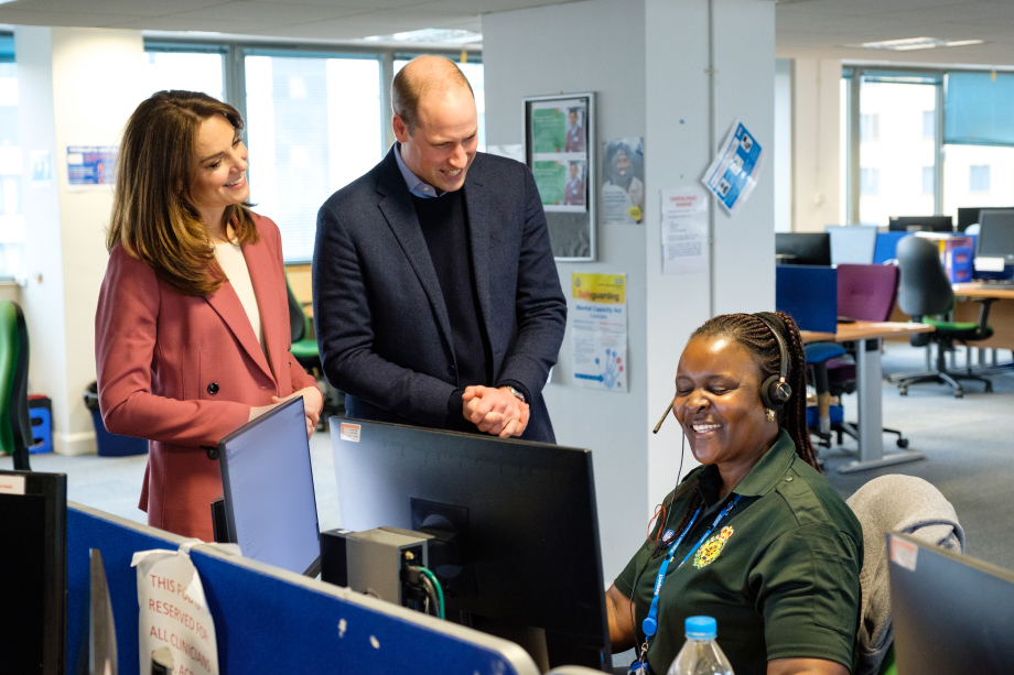 The Duke and Duchess of Cambridge visit the London Ambulance Centre in Croydon.