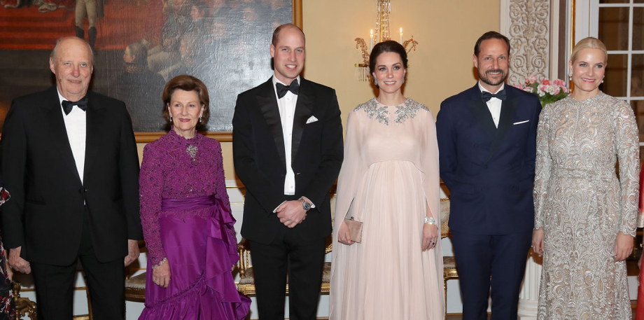 Duke and Duchess of Cambridge with The Norwegian Royal Family