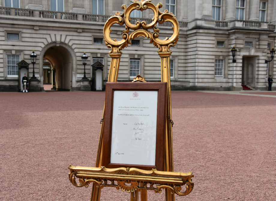Easel at Buckingham Palace