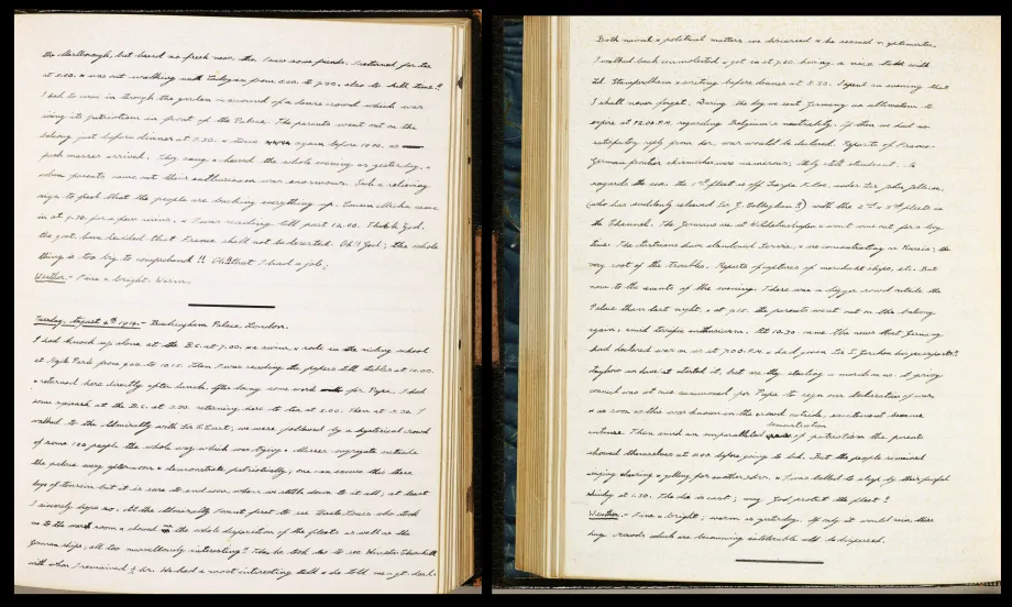 Edward, Prince of Wales Diary entry 4 August 1914