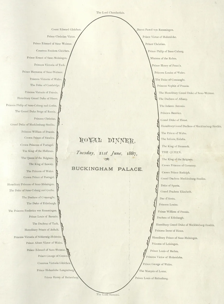 Golden Jubilee seating plan