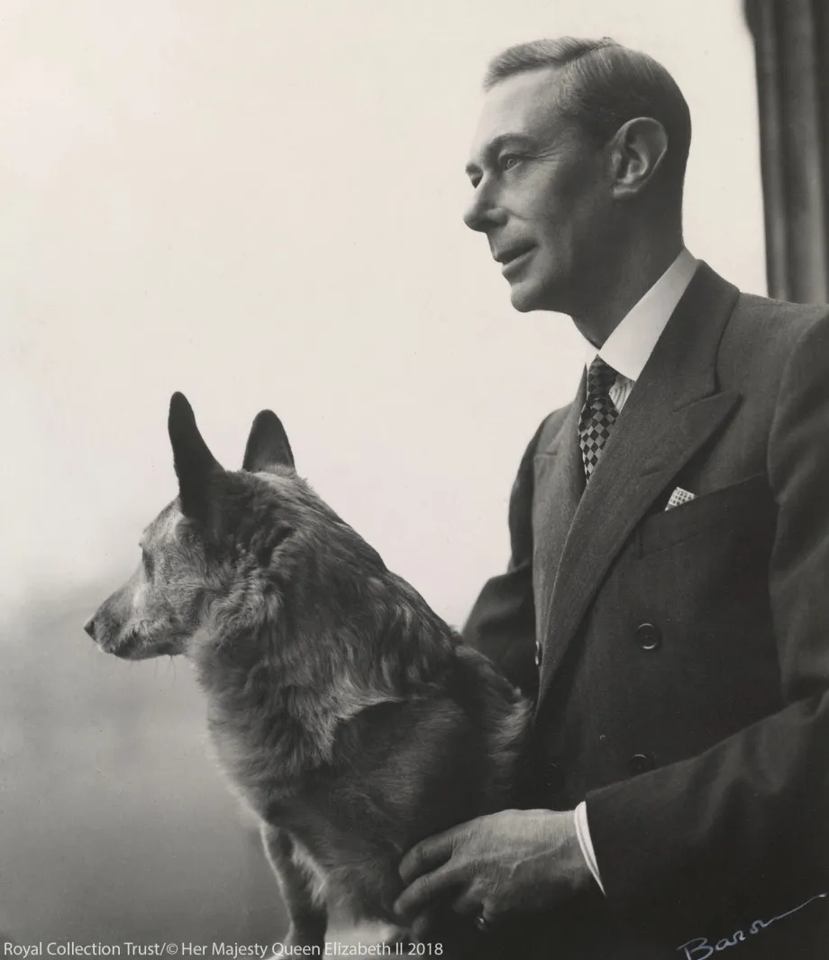 George VI with a Corgi